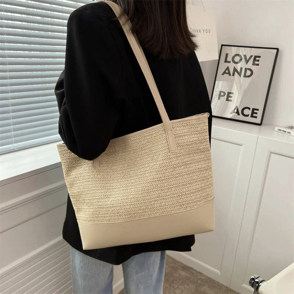 Women's Woven Tote Bag Large Shoulder — view 2