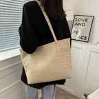 Women's Woven Tote Bag Large Shoulder — view 2