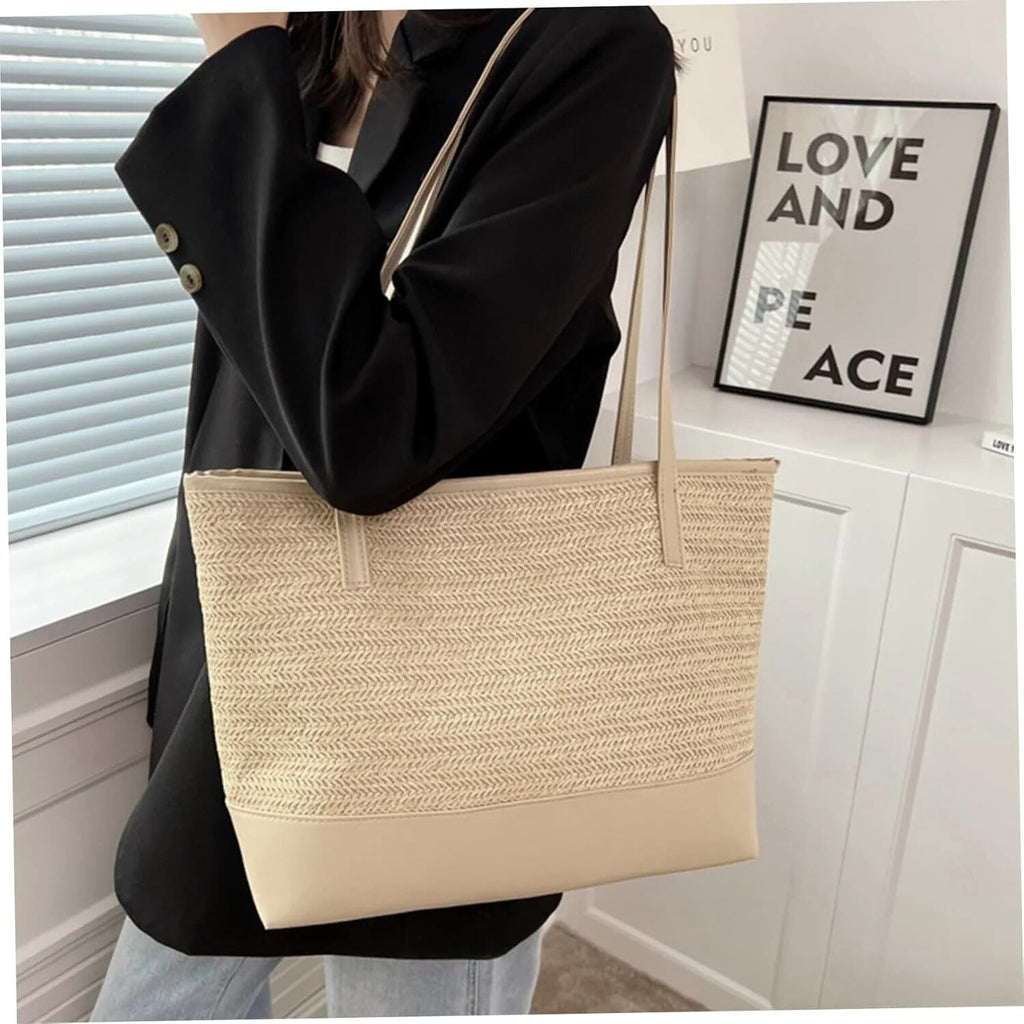 Women's Woven Tote Bag Large Shoulder — view 3