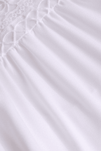 Women's White Mini Dress V-Neck Ruffle — view 4