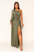 Valentina Moretti | One Shoulder Satin Evening Dress For Women