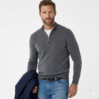 Luca Moretti | Premium Zip Knit Pullover For Men