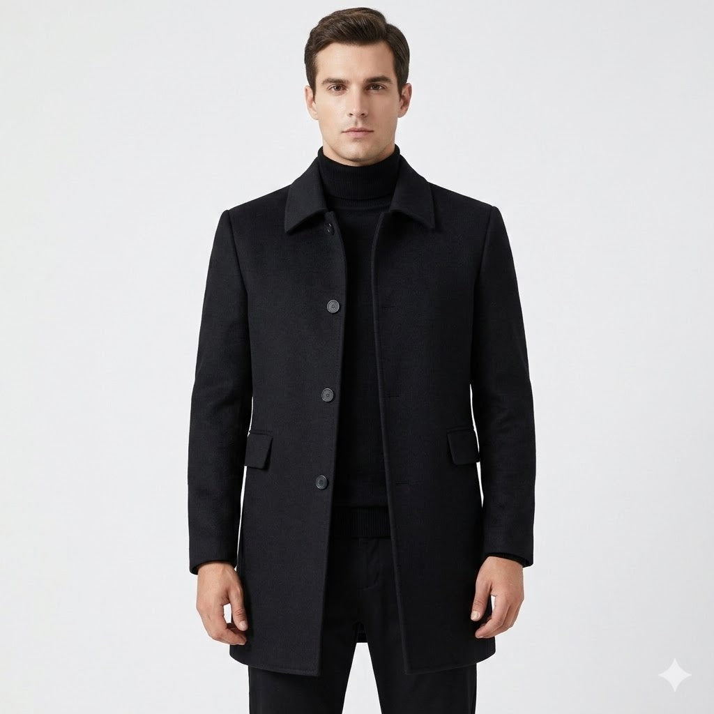 Oliver Beaumont | Classic Wool Overcoat For Men