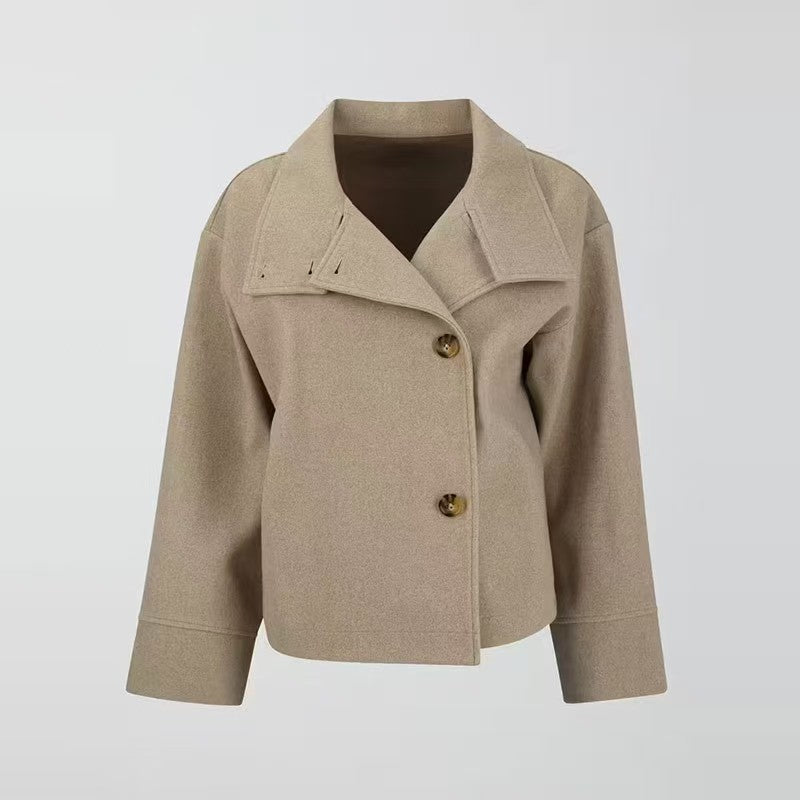 Élise Dubois | Elegant Short Wool Coat For Women