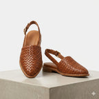 Isabella Rossi | Woven Leather Slip-On Flats with Artisan Finish For Women
