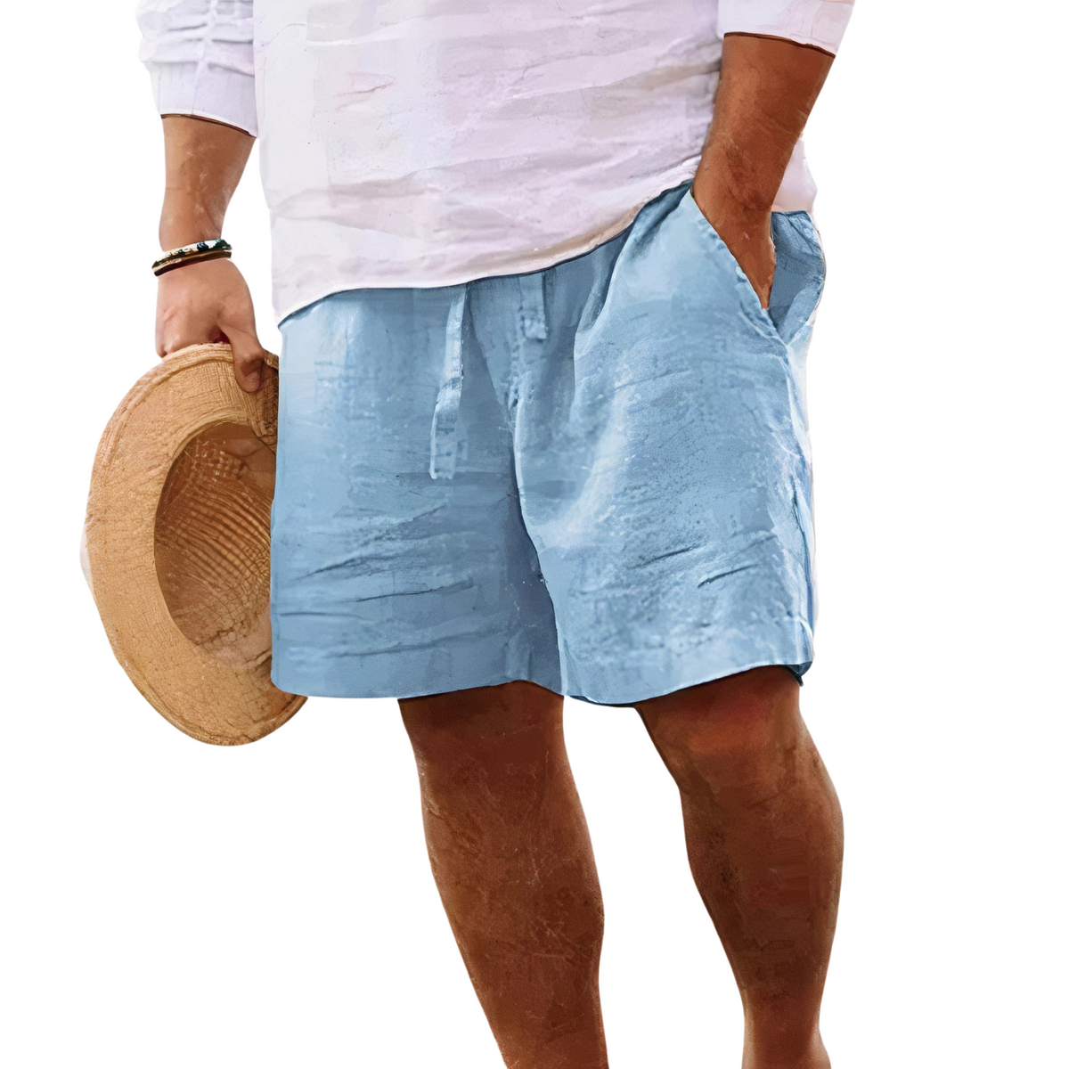 Men's Summer Cotton Linen Shorts