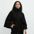 Valentina Moretti | Belted Cape Coat For Women