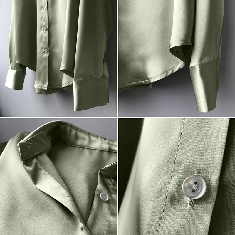Lily™ - High Quality Satin Blouse — Soft Knit