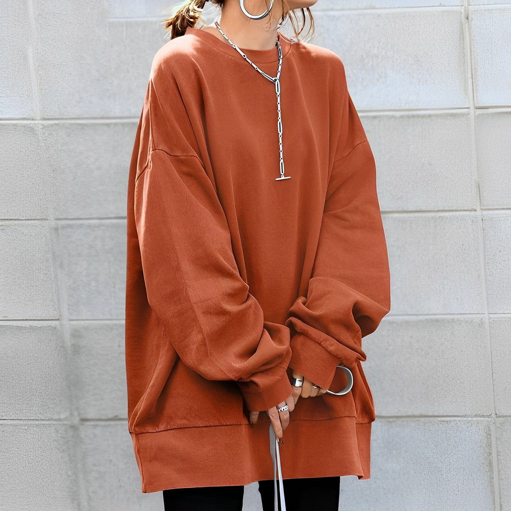 Elena Moretti | Oversized Essential Sweatshirt For Women