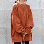 Elena Moretti | Oversized Essential Sweatshirt For Women