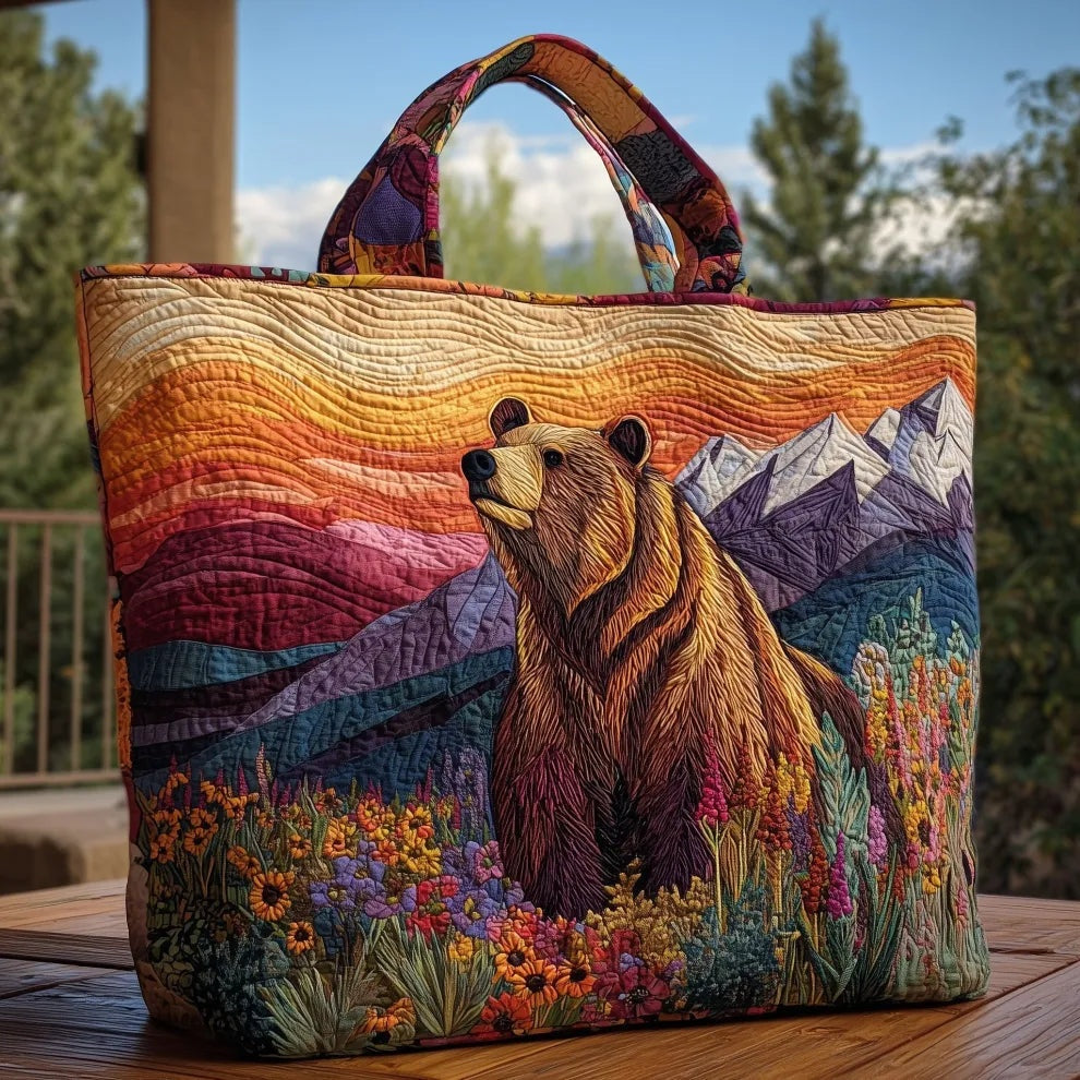 Women's Handmade Quilted Tote Bag with Unique Print — Spacious