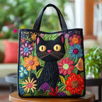 Women's Handmade Quilted Tote Bag with Unique Print — Spacious
