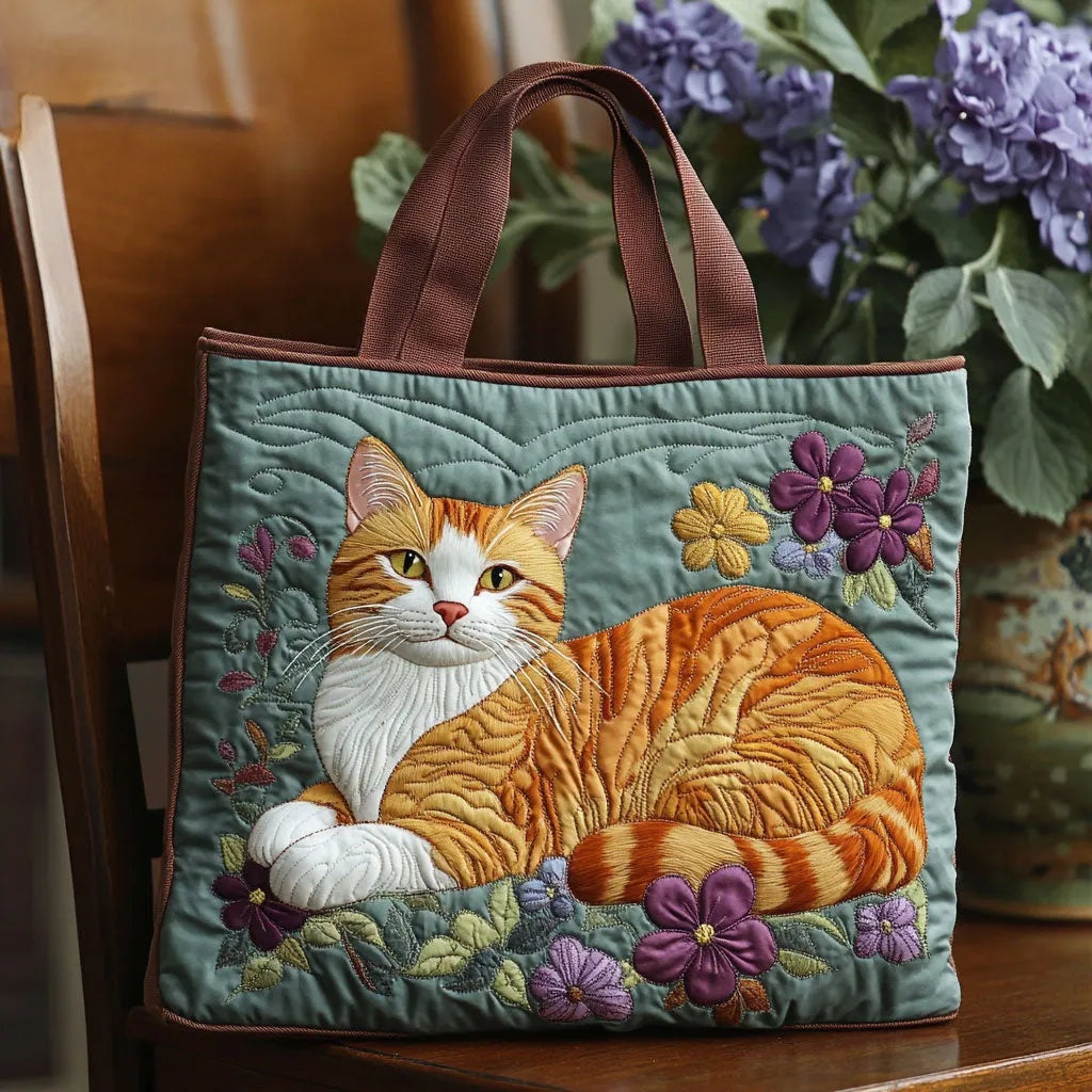 Women's Handmade Quilted Tote Bag with Unique Print — Spacious