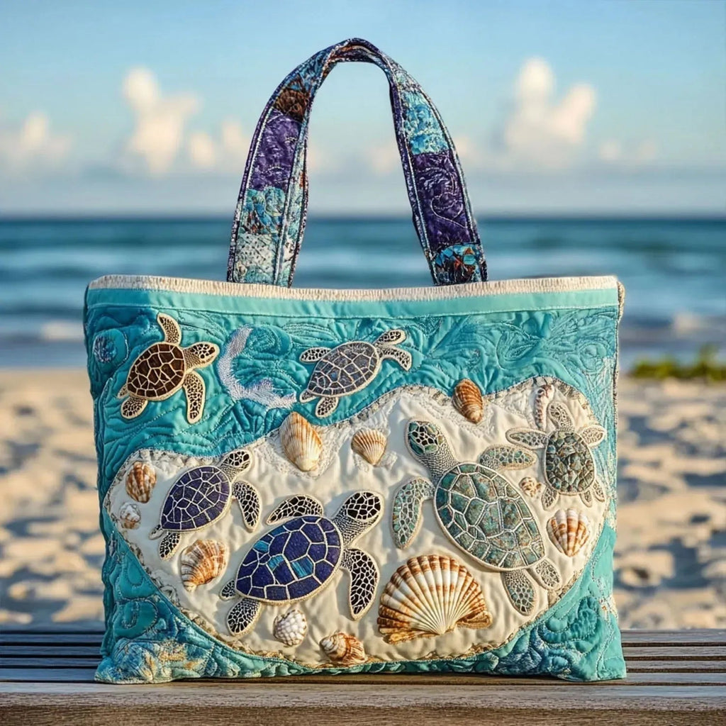 Women's Handmade Quilted Tote Bag with Unique Print — Spacious