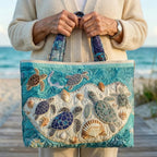 Women's Handmade Quilted Tote Bag with Unique Print — Spacious