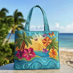 Women's Handmade Quilted Tote Bag with Unique Print — Spacious
