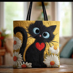 Women's Handmade Quilted Tote Bag with Unique Print — Spacious