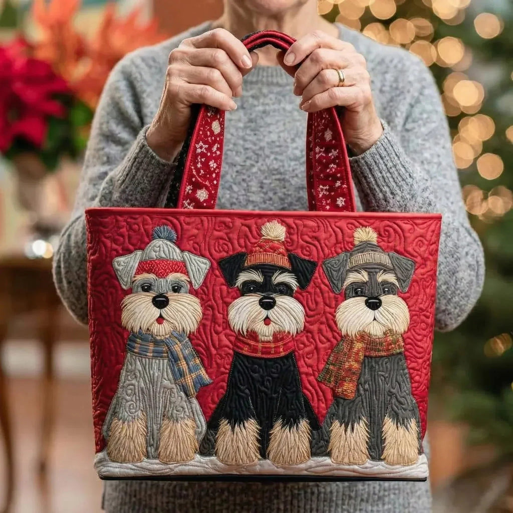 Women's Handmade Quilted Tote Bag with Unique Print — Spacious