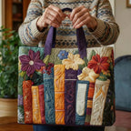 Women's Handmade Quilted Tote Bag with Unique Print — Spacious