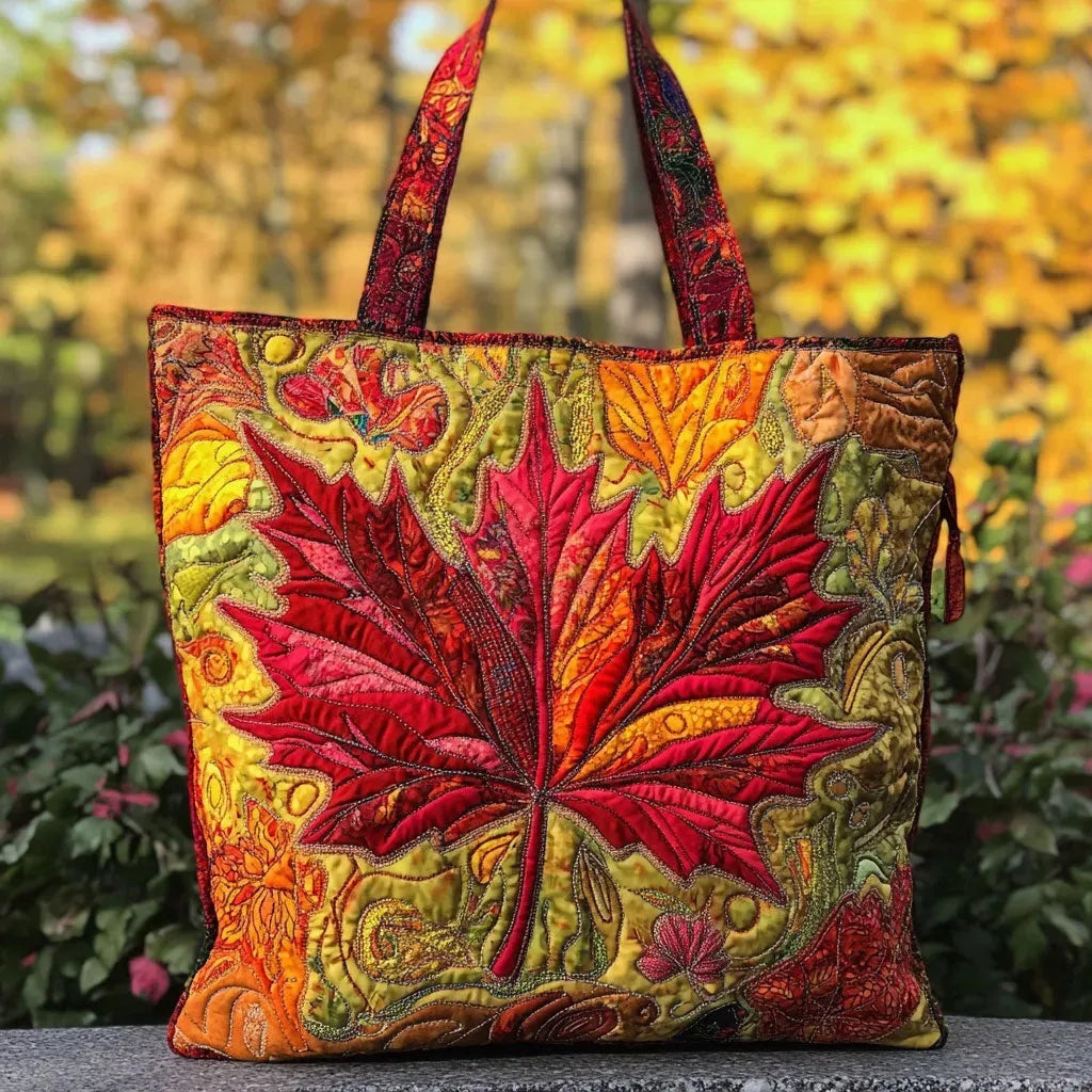 Women's Handmade Quilted Tote Bag with Unique Print — Spacious