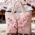 Women's Handmade Quilted Tote Bag with Unique Print — Spacious