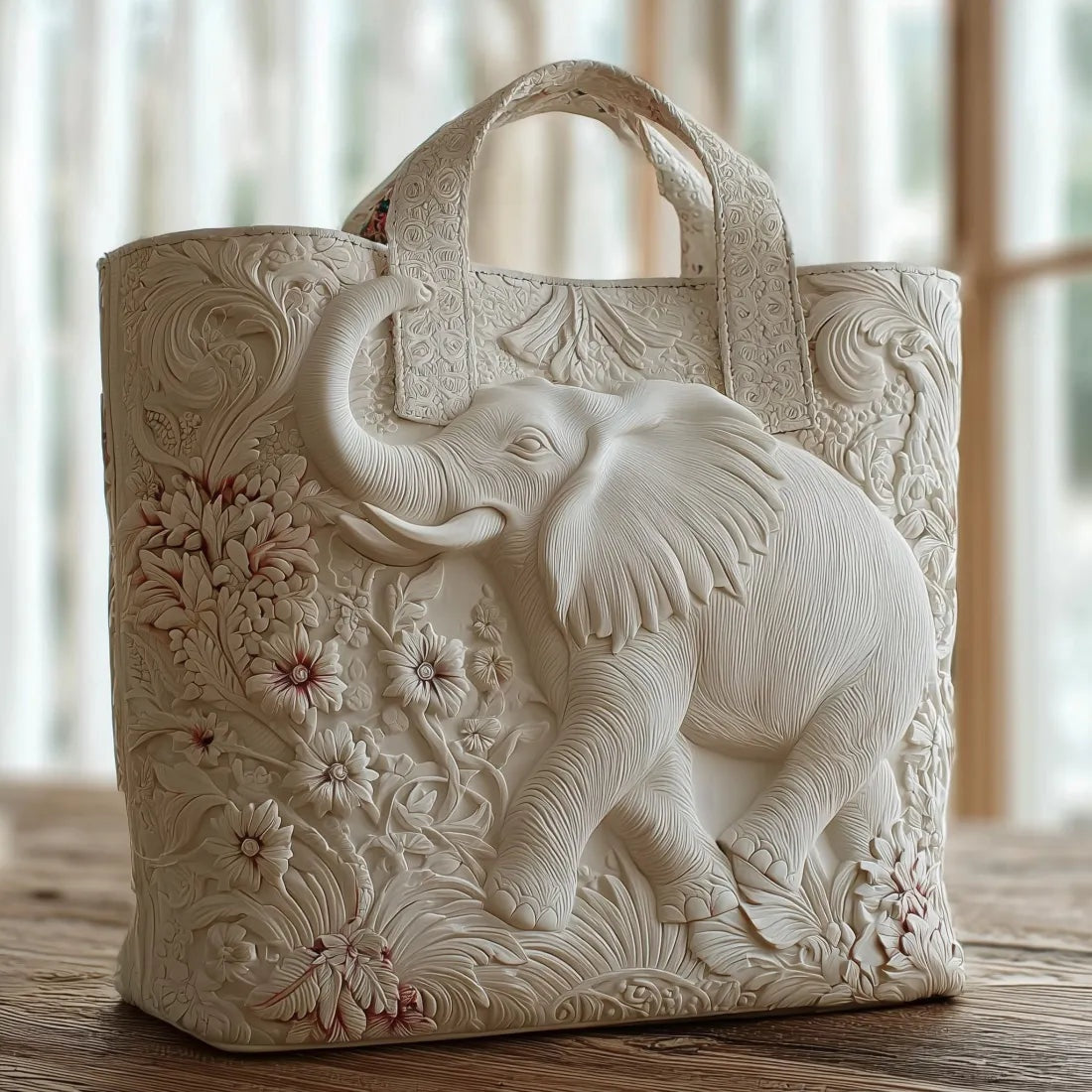 Women's Handmade Quilted Tote Bag with Unique Print — Spacious