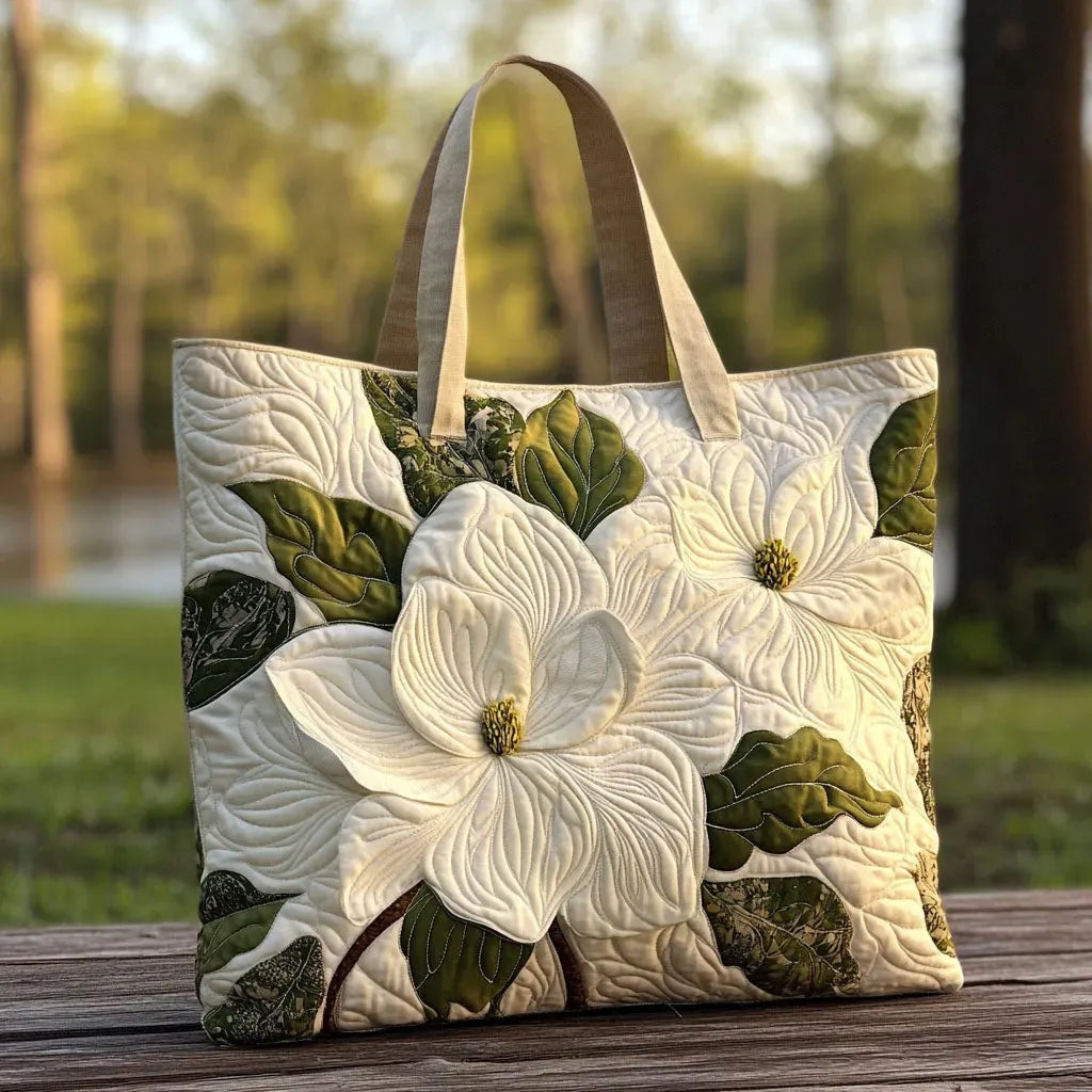 Women's Handmade Quilted Tote Bag with Unique Print — Spacious