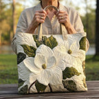 Women's Handmade Quilted Tote Bag with Unique Print — Spacious