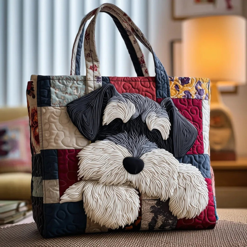 Women's Handmade Quilted Tote Bag with Unique Print — Spacious