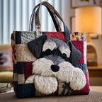 Women's Handmade Quilted Tote Bag with Unique Print — Spacious