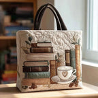 Women's Handmade Quilted Tote Bag with Unique Print — Spacious