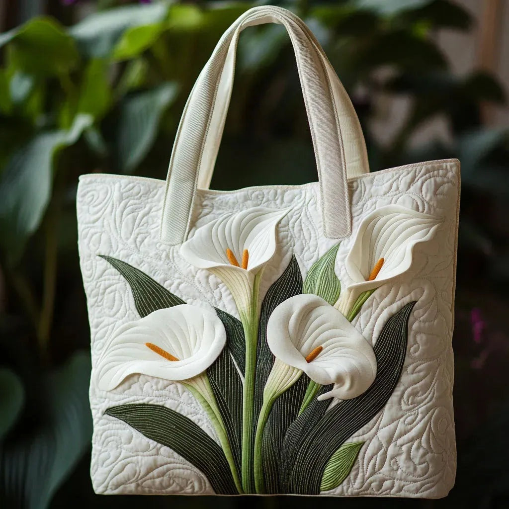 Women's Handmade Quilted Tote Bag with Unique Print — Spacious