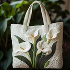 Women's Handmade Quilted Tote Bag with Unique Print — Spacious