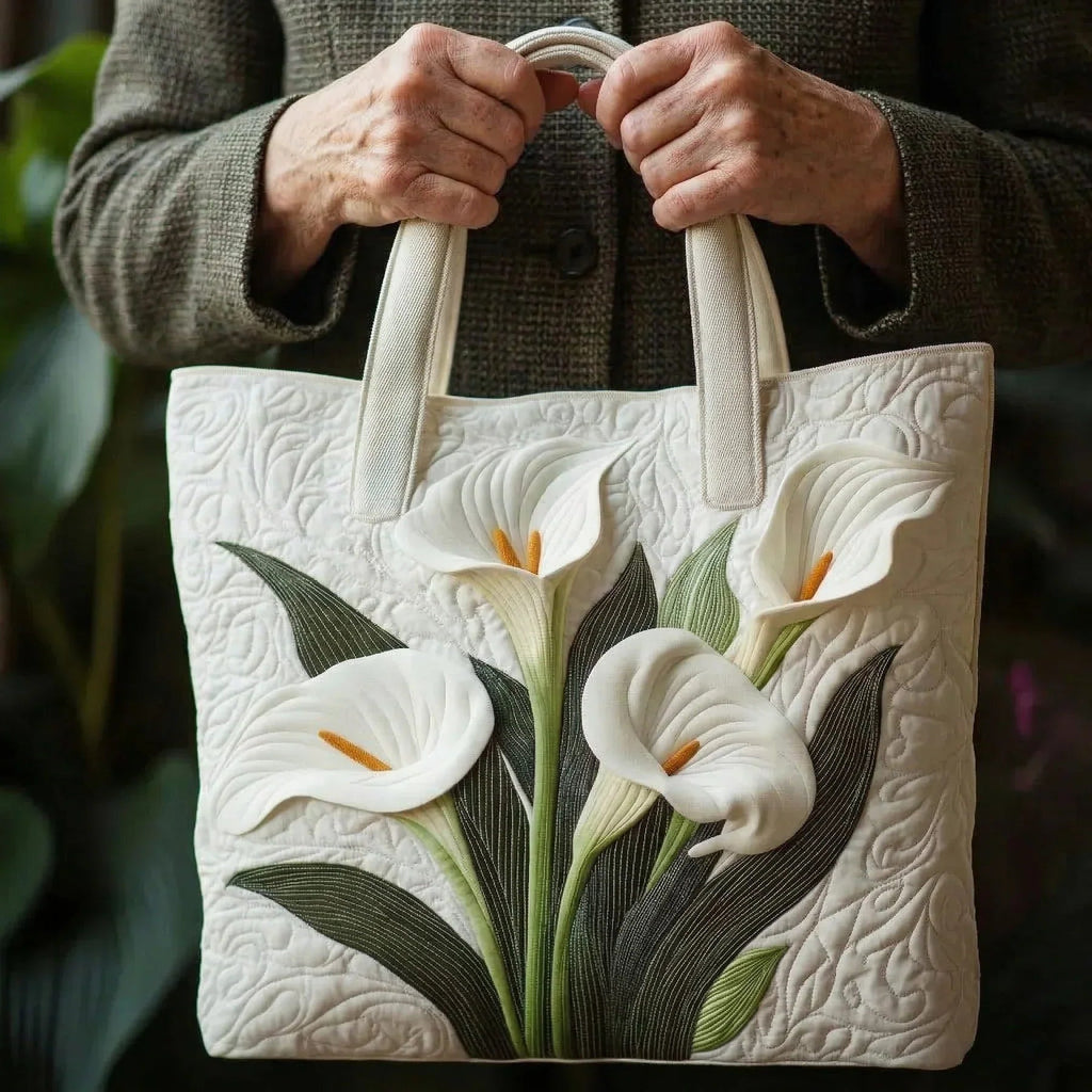 Women's Handmade Quilted Tote Bag with Unique Print — Spacious