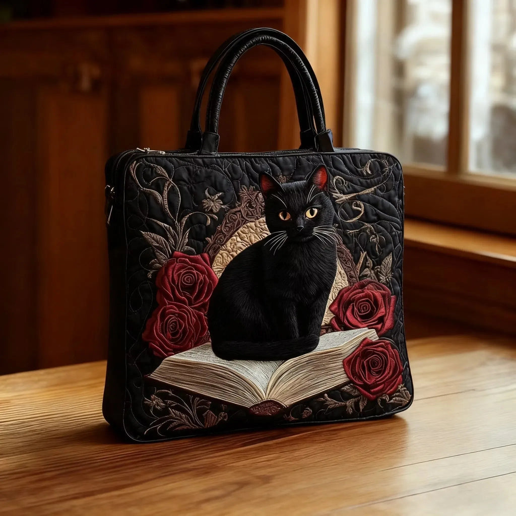 Women's Handmade Quilted Tote Bag with Unique Print — Spacious