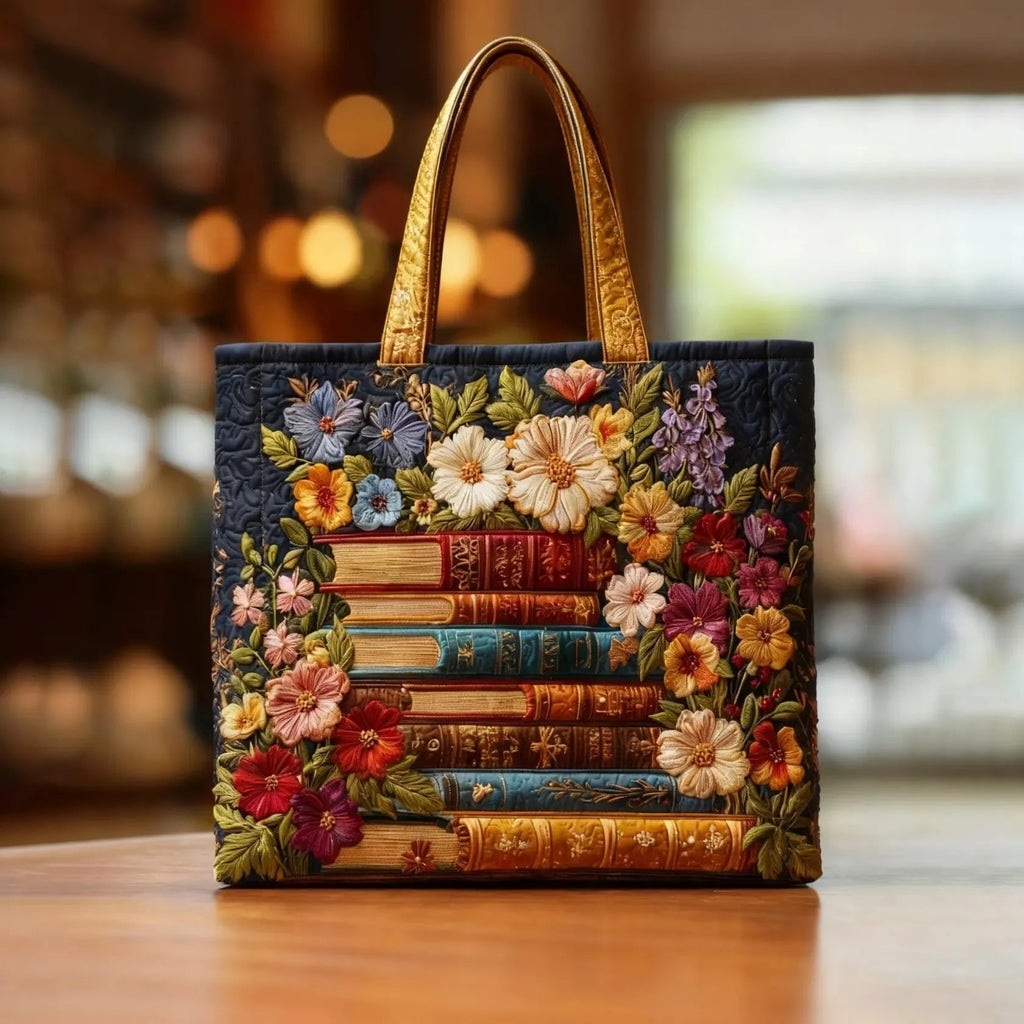 Women's Handmade Quilted Tote Bag with Unique Print — Spacious