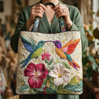Women's Handmade Quilted Tote Bag with Unique Print — Spacious
