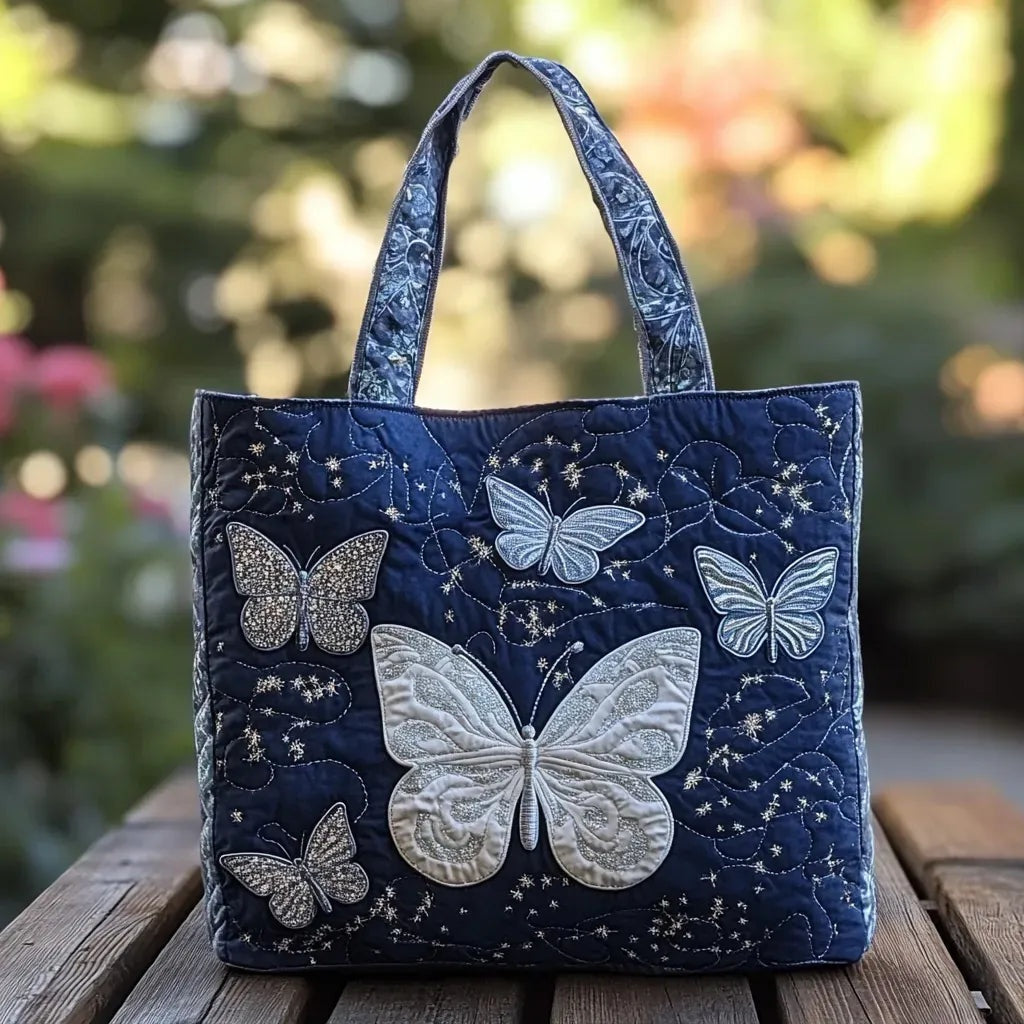Women's Handmade Quilted Tote Bag with Unique Print — Spacious