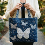 Women's Handmade Quilted Tote Bag with Unique Print — Spacious