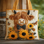 Women's Handmade Quilted Tote Bag with Unique Print — Spacious