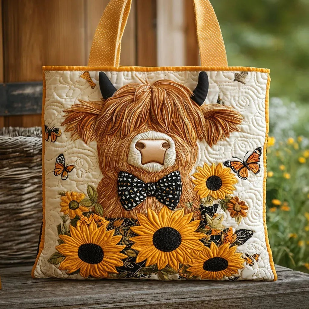 Women's Handmade Quilted Tote Bag with Unique Print — Spacious