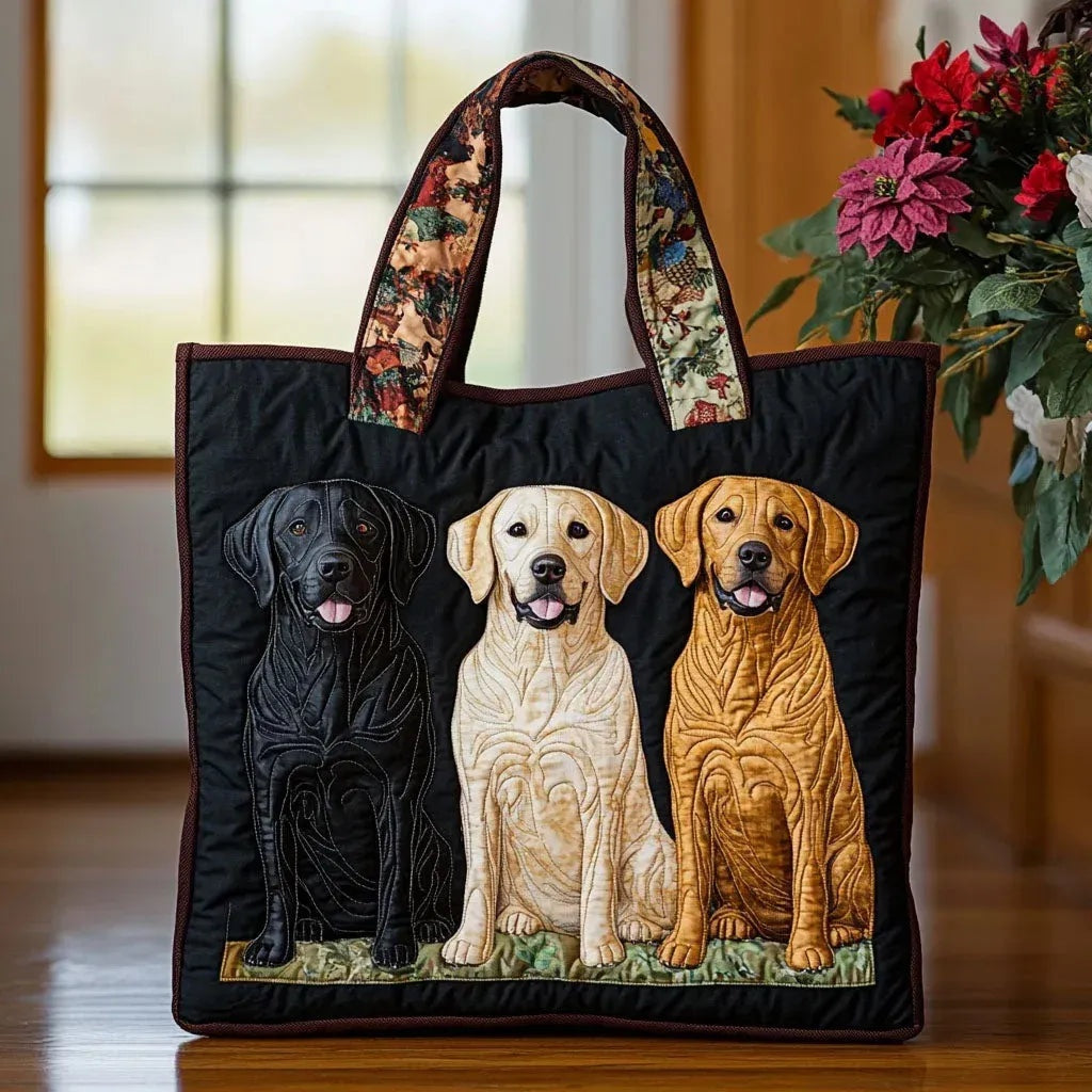 Women's Handmade Quilted Tote Bag with Unique Print — Spacious