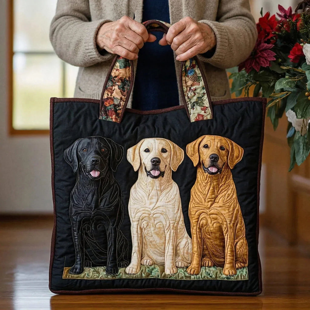 Women's Handmade Quilted Tote Bag with Unique Print — Spacious