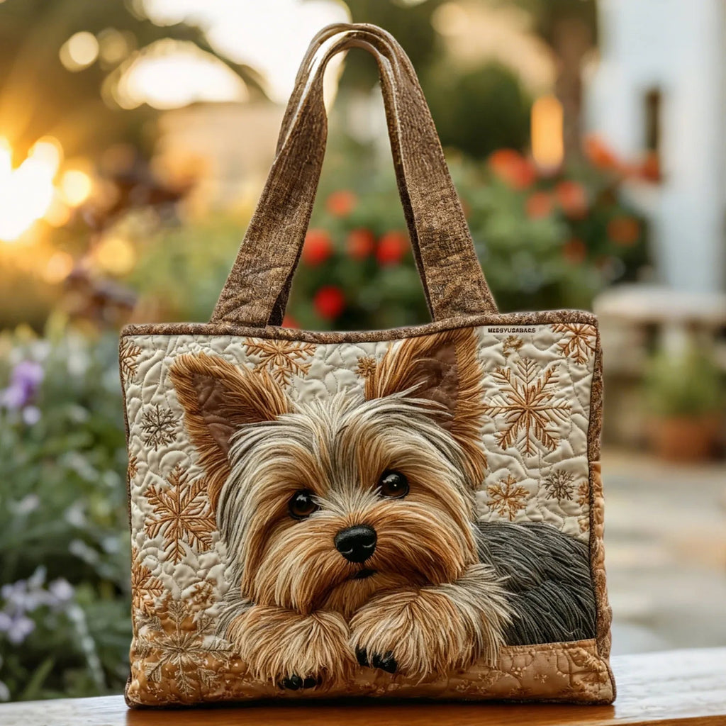 Women's Handmade Quilted Tote Bag with Unique Print — Spacious