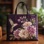 Women's Handmade Quilted Tote Bag with Unique Print — Spacious