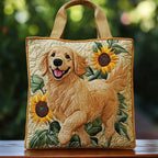 Women's Handmade Quilted Tote Bag with Unique Print — Spacious
