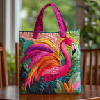Women's Handmade Quilted Tote Bag with Unique Print — Spacious