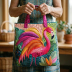 Women's Handmade Quilted Tote Bag with Unique Print — Spacious