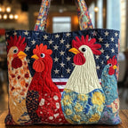 Women's Handmade Quilted Tote Bag with Unique Print — Spacious