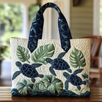 Women's Handmade Quilted Tote Bag with Unique Print — Spacious
